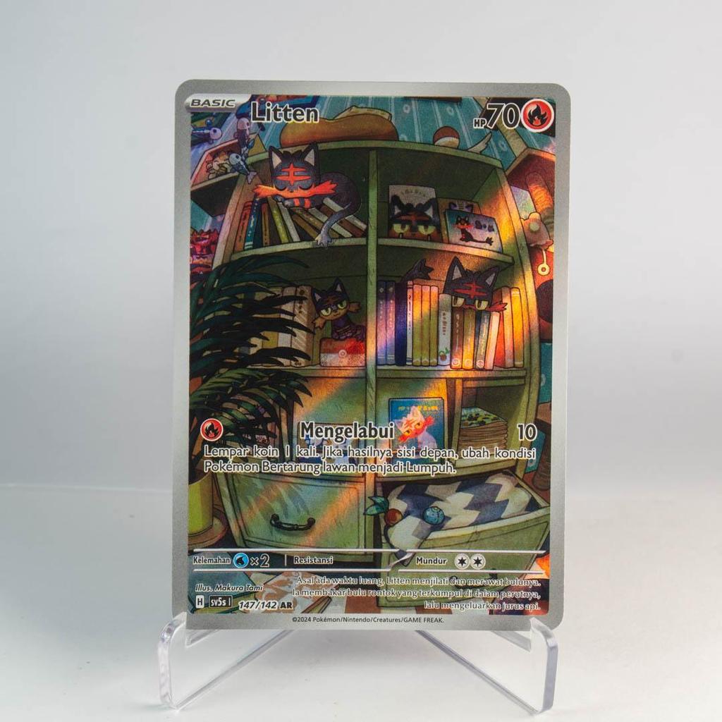 Litten AR 147/142 SV5s Paradoks Andalan Kartu Pokemon TCG Original Indonesia
