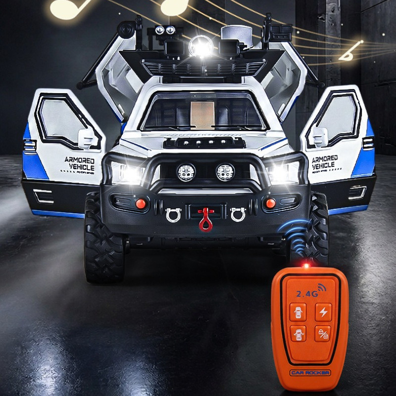 Remote Control 1:24 G.Patton 6x6 Heavy Duty Armored Off Road Vehicle Alloy Metal Diecast el Car Home
