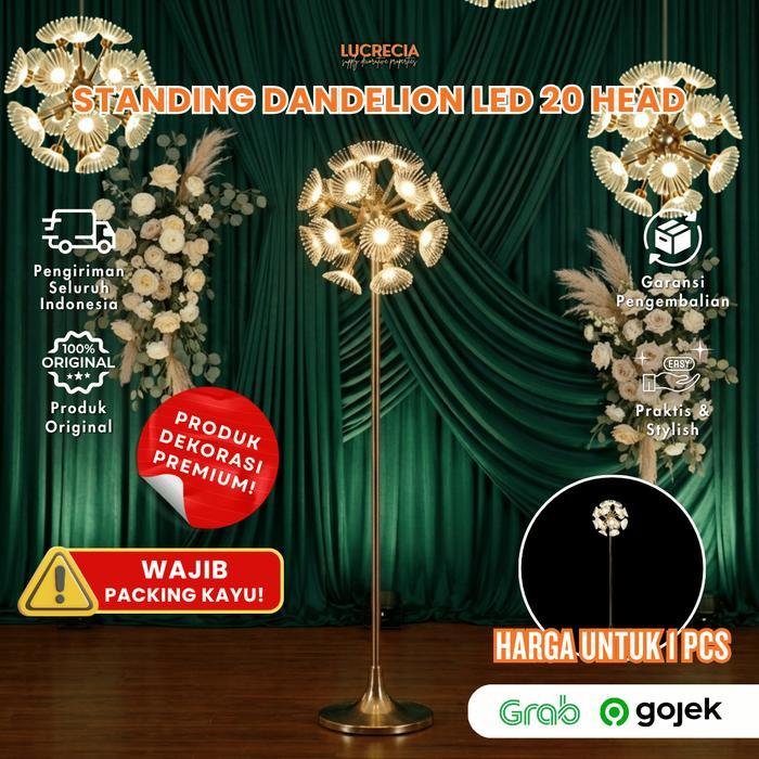 Lampu Standing Dekorasi Wedding 20 Led Standing Dandelion Dekorasi Pelaminan Lampu Hias Standing