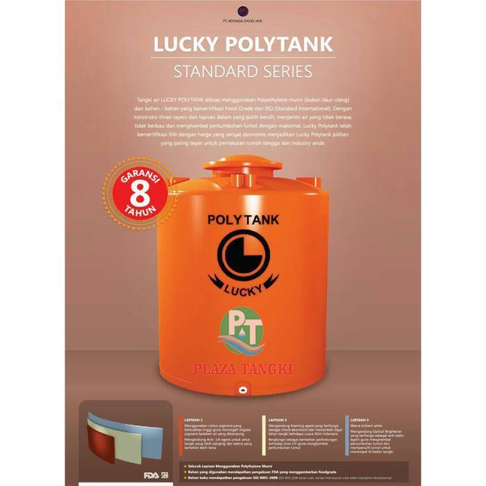Tangki Air LUCKY Standard LS 1500 | Polytank | Toren Air | Tandon Air