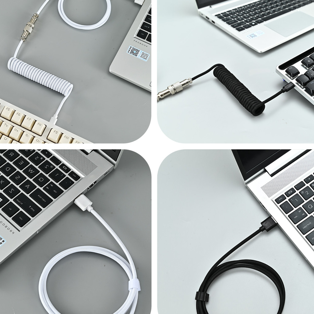USB Type C Mechanical Keyboard Coiled Cable USB Mechanical Keyboar Coiled Cable Aviator Desktop