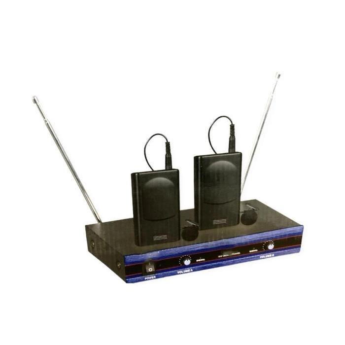 Microphone Wireless Clip On Vhf Dual Professional Wireless Microphone