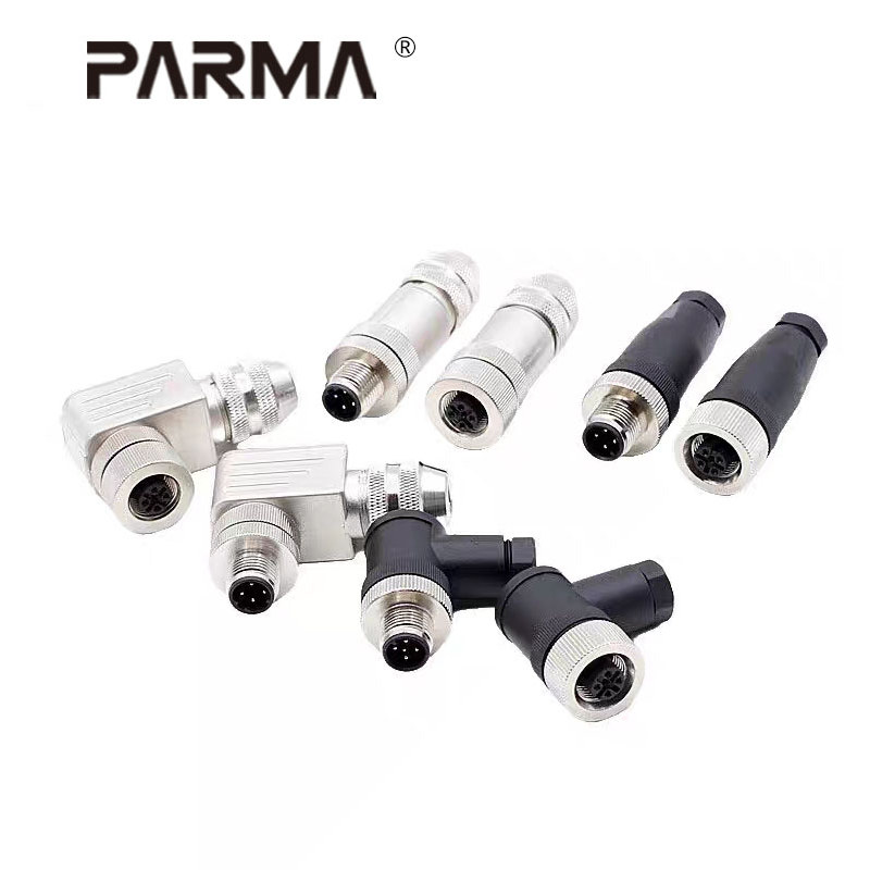 METAL SHELL M12 4 5 8 12 PIN WATERPROOF AVIATION CONNECTOR ADAPTER 1A 2A 4A SOLDERLESS