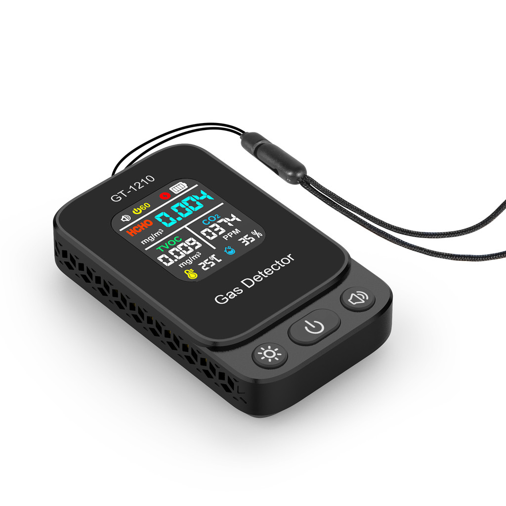 Latest 5in1 O2 Detetor arbon Dioxide TVO HHO Tester Temperature Humidity Meter Rehargeable Air