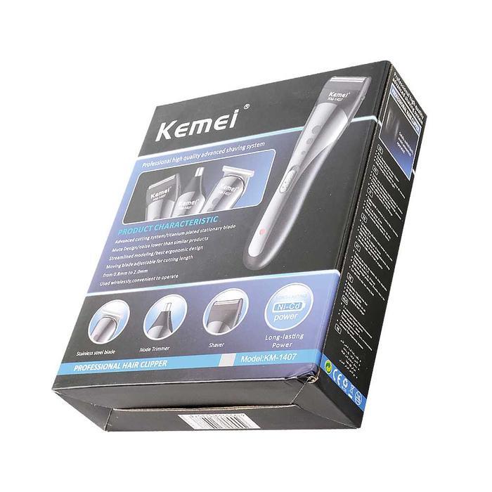 KEMEI Alat Cukur Hair Clipper Kemei KM-1407 KM1407 KM 1407 4 IN 1 Alat Potong Rambut Mesin Cukur