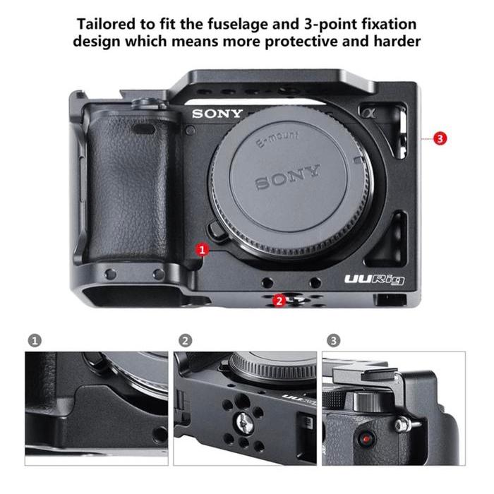 Amorasch- Ulanzi Uurig C-A6400 Sony A6400 Rig Vlog Metal Cage Housing Case