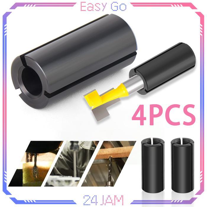 4PCS/SET CHUCK COLLET SLEEVE 12,7MM ADAPTER MESIN ROUTER ADAPTER COLLET ADAPTOR ROUTER CHUCK COLLET