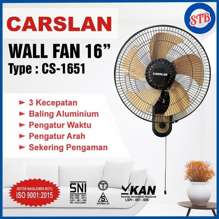 Kipas Angin Tornado Wallfan/ Kipas Dinding Tornado 16inch Carslan CS-1651 kip as