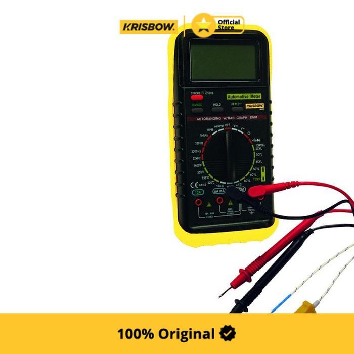 Kualitas Terbaik Krisbow Alat Ukur Automotive Multimeter Digital Avometer Elektrik Tester Tegangan