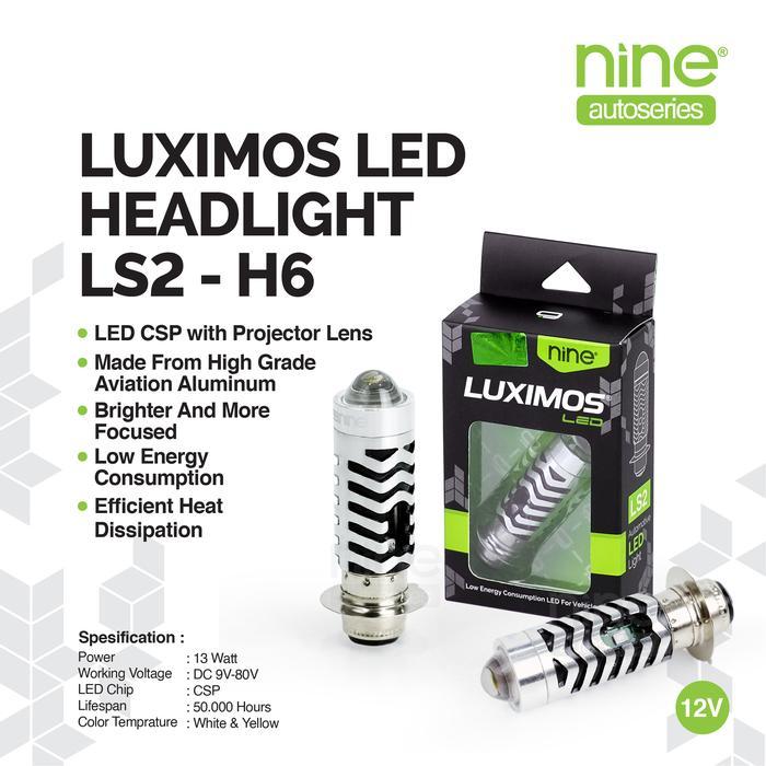 Promo Luximos Lampu Utama Motor Mini Projie Led H6 Projector Laser Putih Kuning (Hi/Lo) Csp Chip Pnp