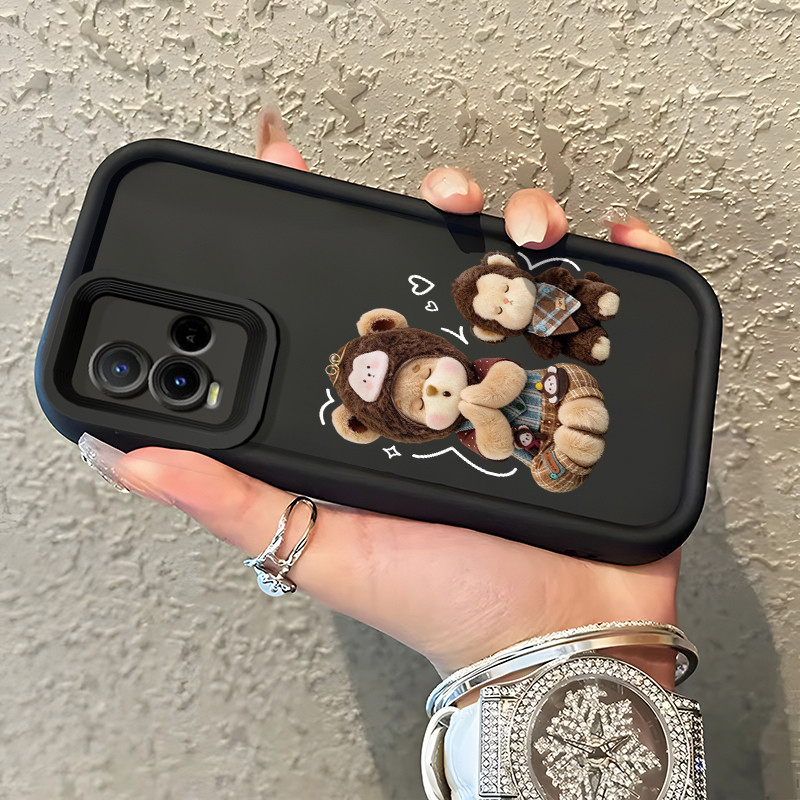Casing Hp VIVO Y21 Y21s Y21T Y21E Y21A Y21G Y33T Y33s Case Casing pola Beruang plush Kesing HP Cesin