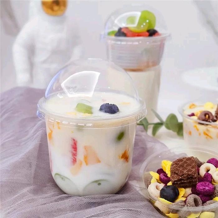 READY Cup Es krim 10set 360ml 250ml +tutup TEBAL Cup Boba