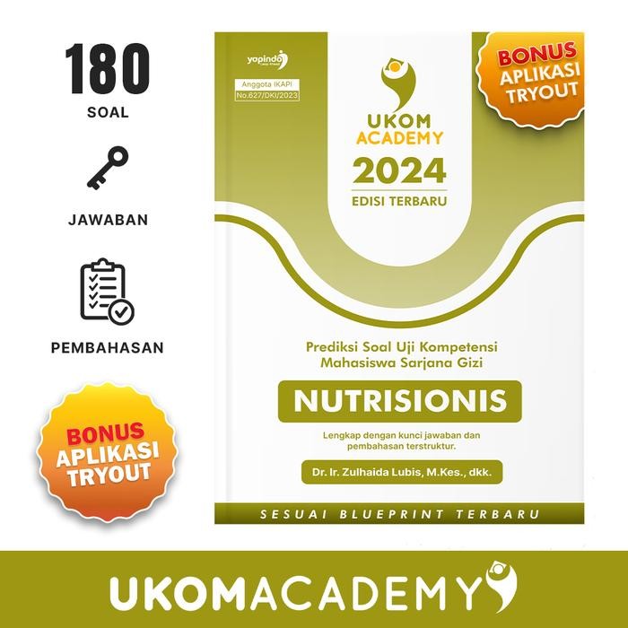 Buku Ukom Academy Prediksi Soal Ukom S1 Gizi / Nutrisionis 2024