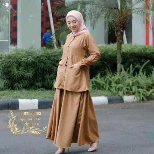 Terbaru Gamis Pdh Khaki Toyobo Jumbo-Seragam Pns Khaki-Seragam Pdh Coklat
