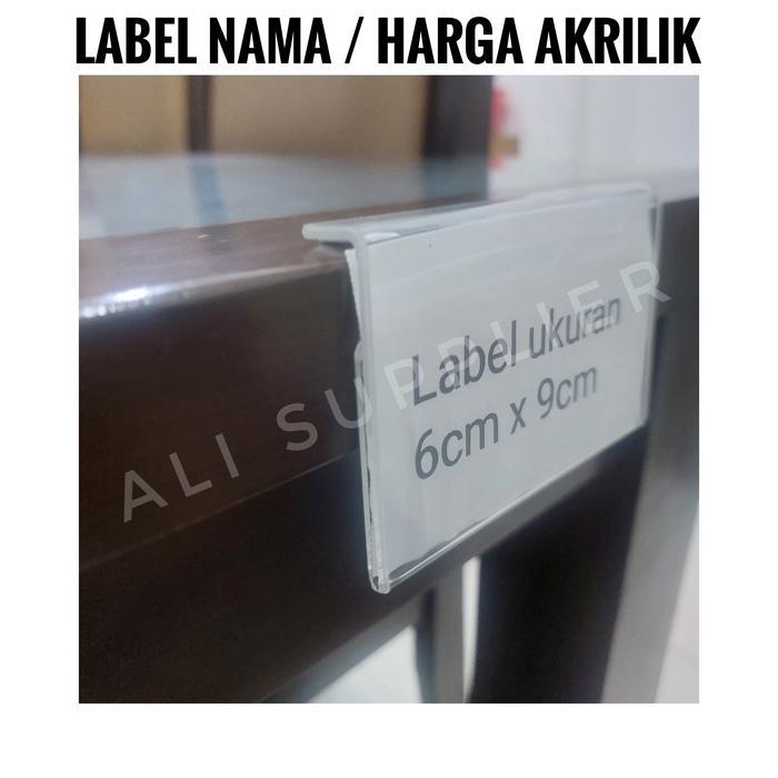 AKRILIK LABEL HARGA TEMPEL DIRAK / LABEL HARGA AKRILIK GANTUNG / NAME TAG PRICE TAG GANTUNG UNTUK