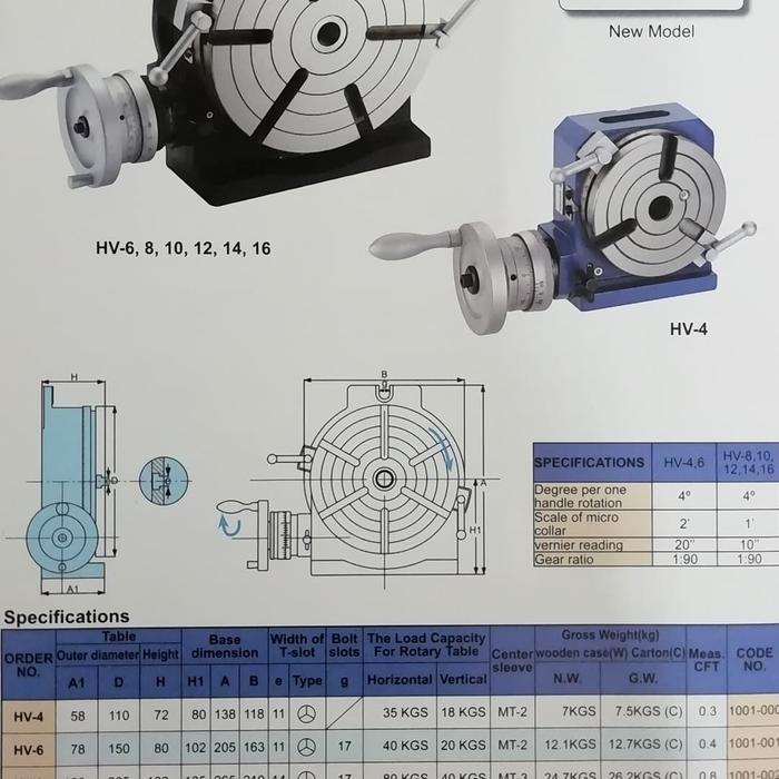 Vertex rotary table HV-8