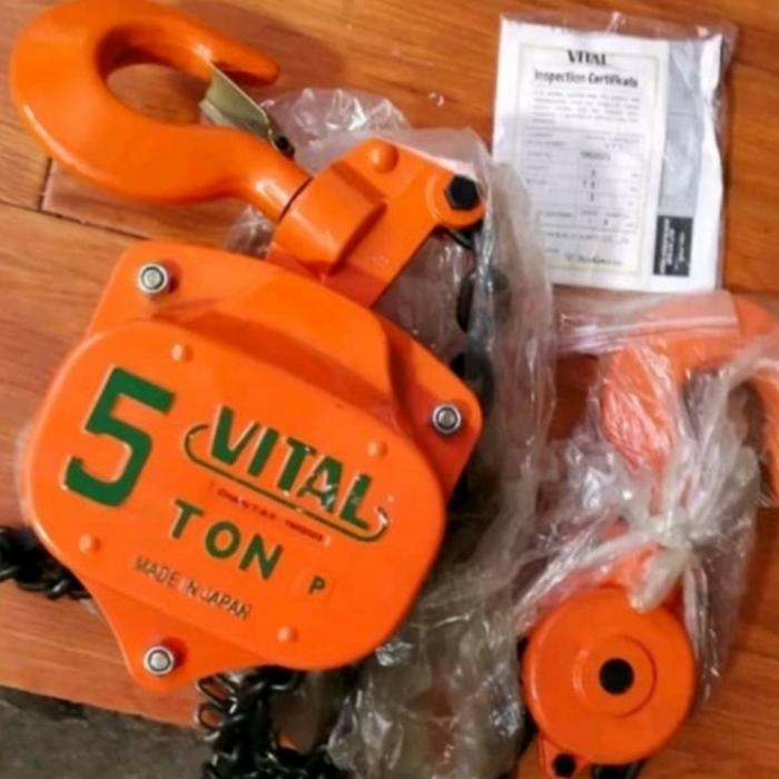 Chain Block Vital 5 Ton X 3 Meter-Chain Block Manual Vital Japan New