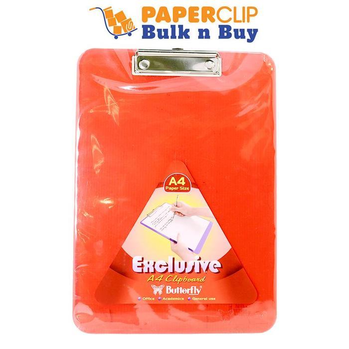 CLIP BOARD BUTTERFLY A4 TRANSPARANT