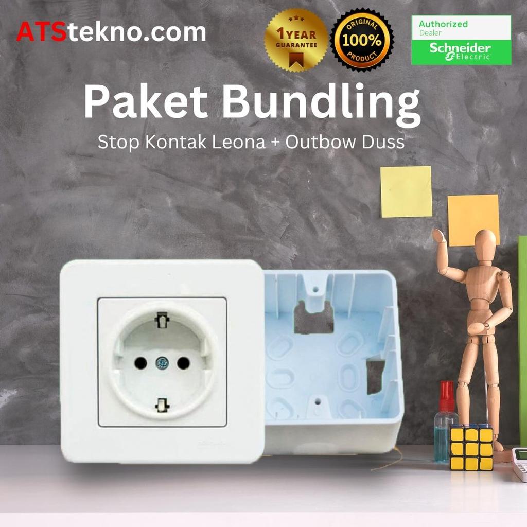 BUNDLING SCHNEIDER LEONA STOP KONTAK + OUTBOW DUS