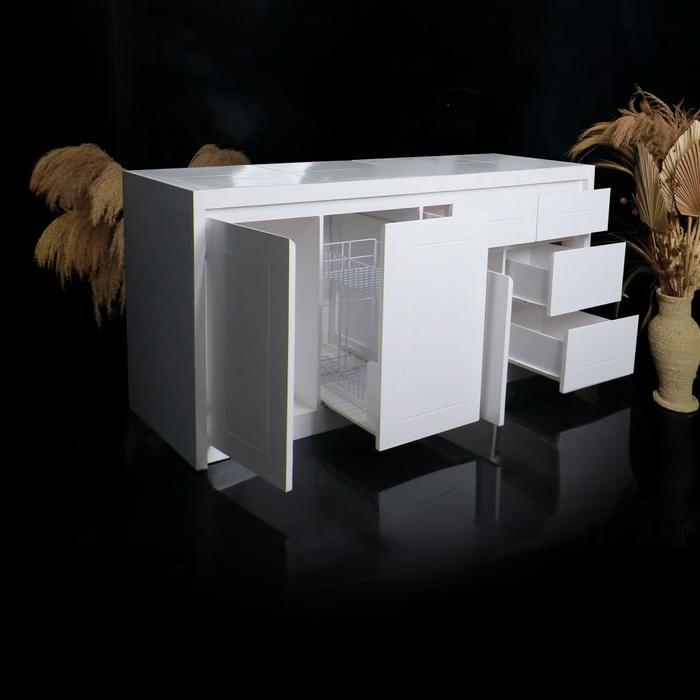 pfaw- Meja Rak Kompor 4Pt/ Kitchen Set Bawah 4Pintu/Rak Dapur/Meja Dapur Duco/Minimalis/