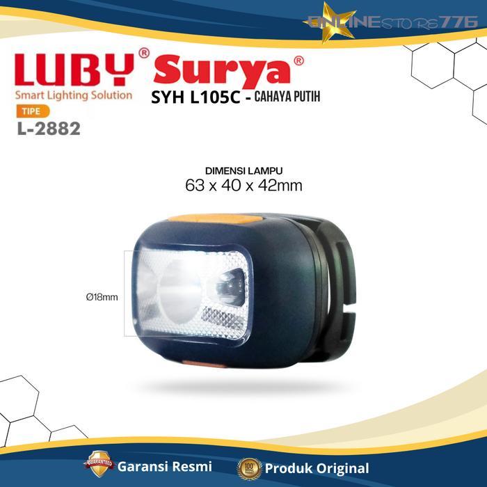 SENTER KEPALA LUBY L2882 / HEADLAMP LUBY L2882 / RECHARGEABLE