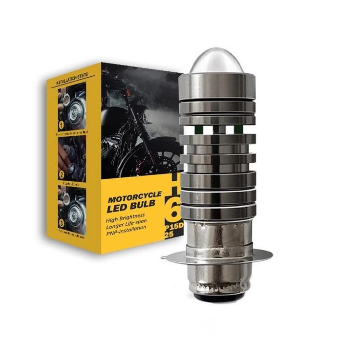 iSUN Lasergun Headlamp Lampu Utama Motor LED H6 P15D CSP DC 9-60V/9W