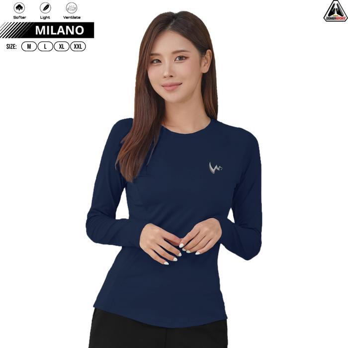 sipo- Bpp Lengan Panjang Baju Olahraga Wanita Premium Muslim Dewasa Kaos Badminton Cewe