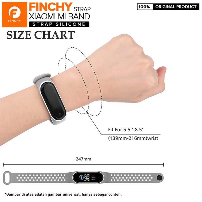 j4xk- Finchy Silicone Strap For Xiaomi Mi Band 5 Sporty Dual Tone Wristband