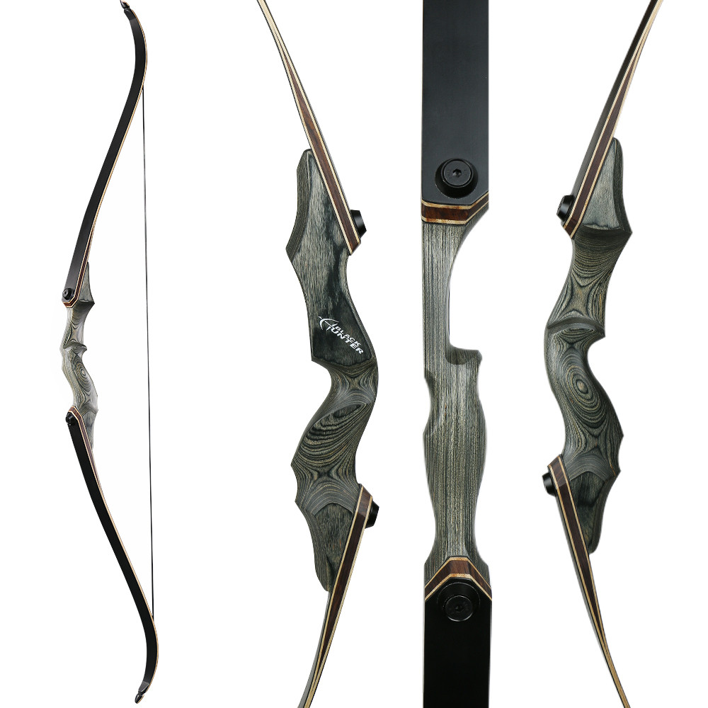 Toparchery Left Hand Archery bow 25-50lbs Technology Wooden Handle Recurve Bow for Outdoor Targeting