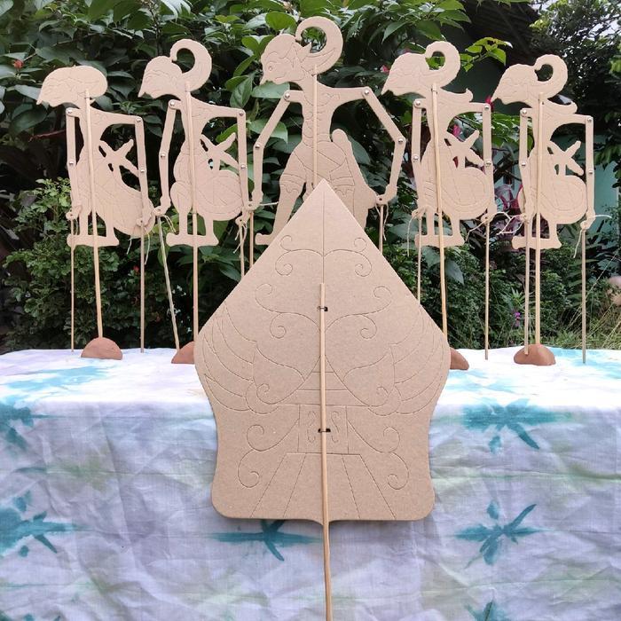 wayang kertas PANDAWA, wayang kertas, wayang lukis, mewarnai wayang Anak Edukasi Toys Kerajinan