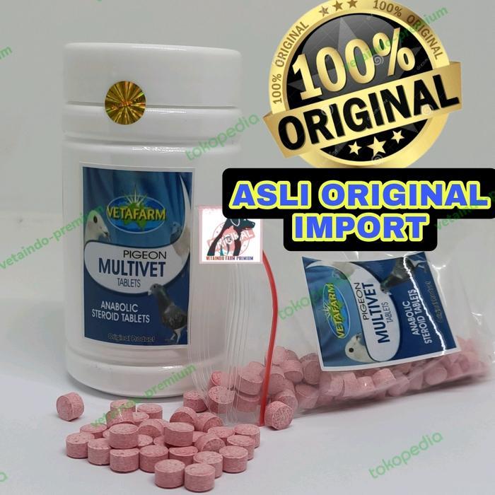 MULTIVET VETAFARM VITAMIN BURUNG MERPATI BALAP JAMU DOPING OBAT