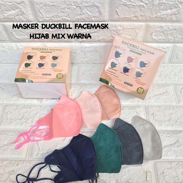 d95o- Duckbill Hijab Mix Warna Ynb 1Box 50Pcs