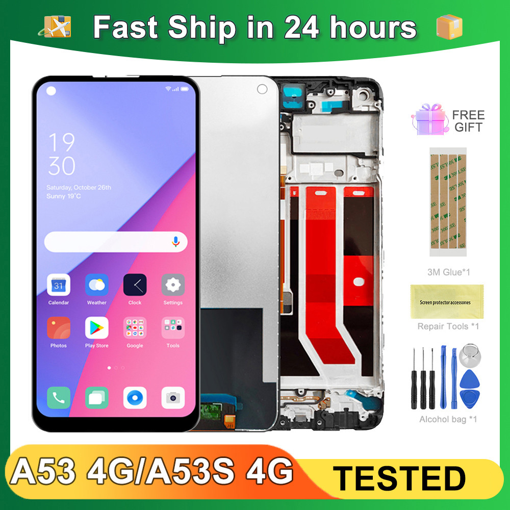 For  OPPO A53 4G 6.5''For OPPO A53S 4G CPH2139 CPH2135 CPH2127 LCD Display Touch Screen Digitizer As