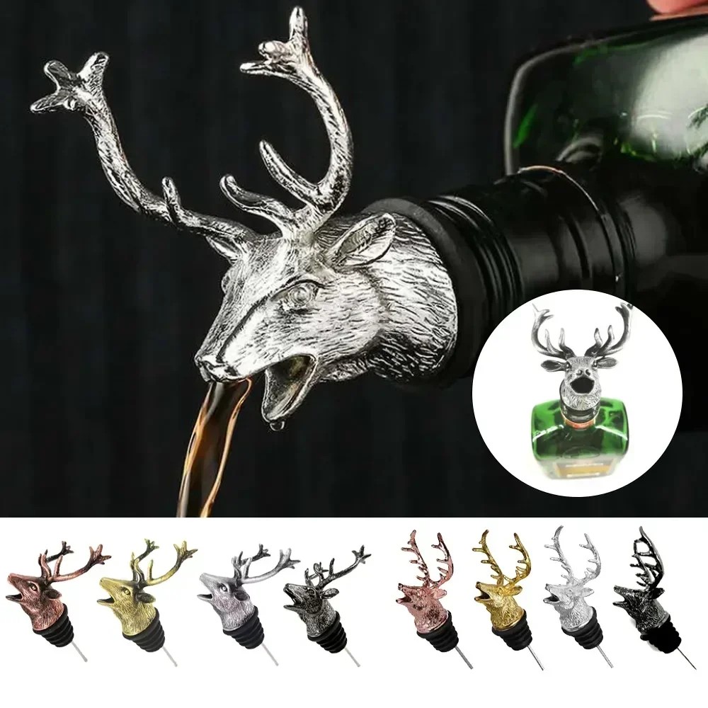 Dispenser For Zinc Alloy Deer Elk Lion Head Mouth Pourer S Extractor Sier Pourers Bar Accessories