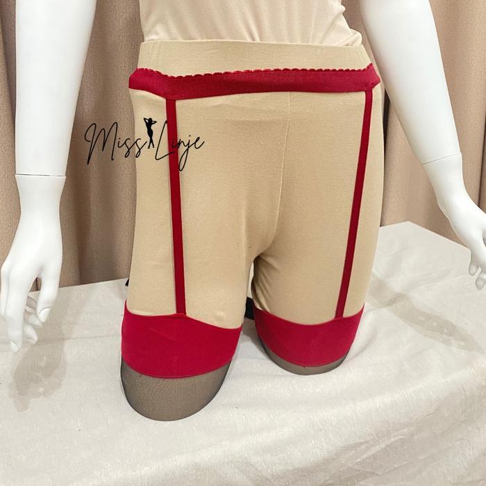 MissLinje Stocking Stoking Plus Garter Belt Polos Sexy Wanita Muat Sampai Big Size Jumbo ST20 - Mera