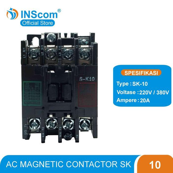 Magnetic Contactor Sk-10 220V 380V / Ac Kontaktor Sk 10 Terbaru 