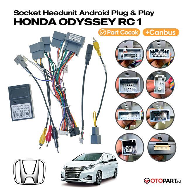 Soket Kabel PNP Head Unit Android Honda Odyssey RC1 2013-ON + Canbus terlaris