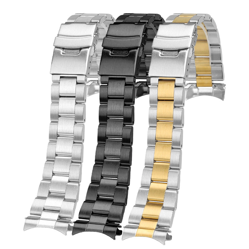 Stainless Steel Strap For Casio Duro MDV106-1A MDV-106 Mdv107-1A Curved Bracele Seiko Diving metal