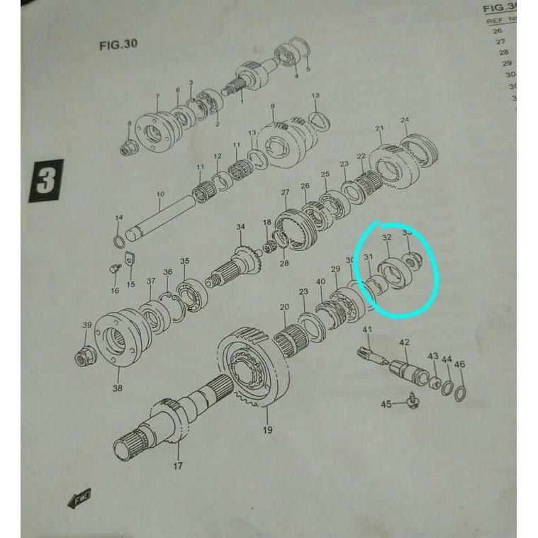 Oil Seal Transfer Case Belakang Suzuki Jimny Katana.