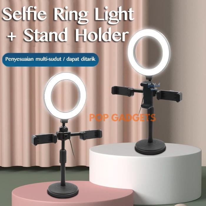 Ring Light Tripod 2 Holder Tripod Ring Light Livestream Ring Light 16Cm Tripod Live Streaming