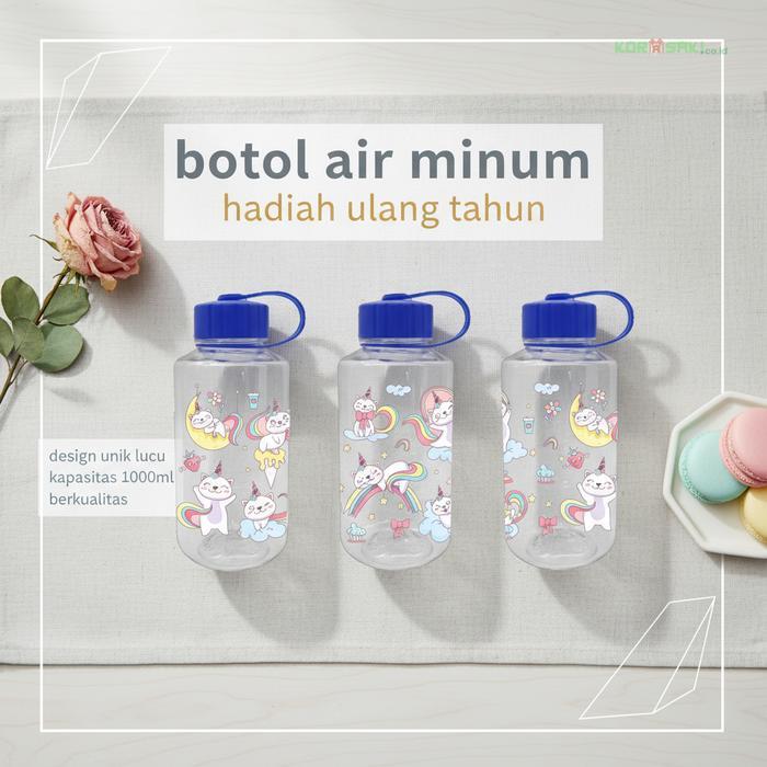 Hadiah Ulang Tahun Anak Botol Minum Plastik Dundee Chielo Custom Nama