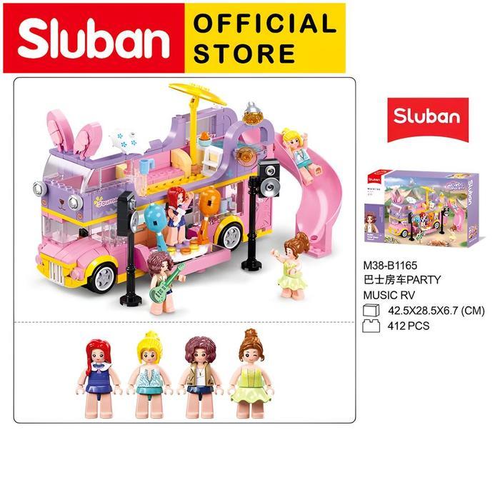 MAINAN BRICK SLUBAN MOBIL RV THEATER CAR MUSIC B1165