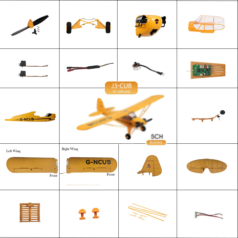 Park10 toys New Version J3-CUB RC Airplane Aircraft Spare Parts Glider Accessories RC Airplane