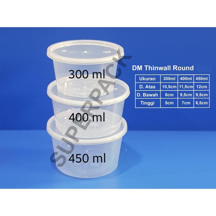 Terbaru Thinwall Round Bowl 200 Ml