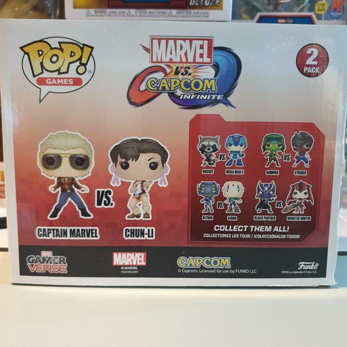 FUNKO POP MARVEL CAPCOM CAPTAIN MARVEL VS CHUN LI