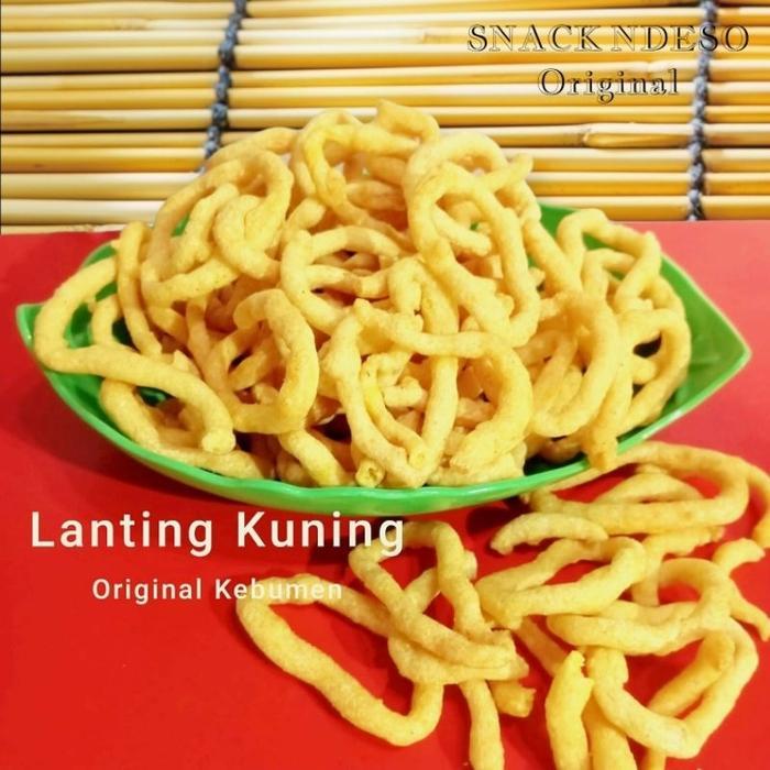 Lanting Klatak Klanting Singkong 500gr Cemilan enak /Lanting Kuning Kelatak Khas Kebumen Snacks Keri