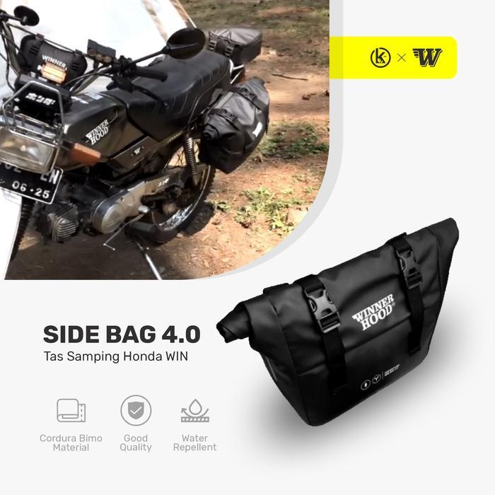Winner Hood. 10L Tas Pannier / Sidebag Vintage Retro Motor Honda Win 100 Terbaru 