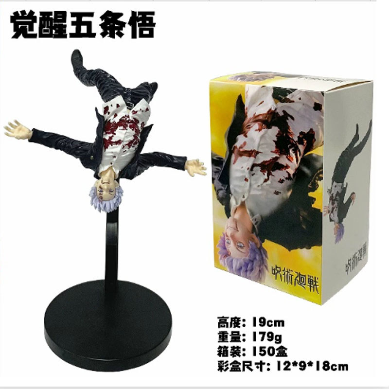 11cm Gojo Satoru & Itadori Yuji Anime Action Figures Jujutsu Kaisen Japanese Dolls Seated Noodle