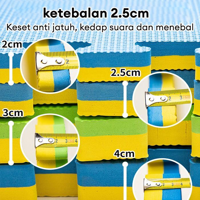 Karpet Taekwondo Matras Anti-Selip Matras Evamat 100X100X3Cm Puzzle Karpet Alas Lantai Sehat Evamat