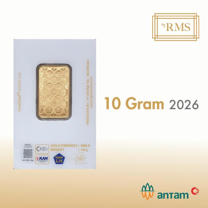 10 GR (GRAM) LOGAM MULIA/LOGAM MULIA ANTAM/LM/EMAS ANTAM BERSERTIFIKAT